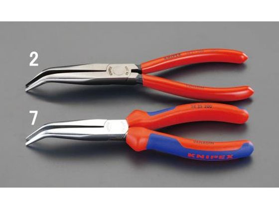 【レビュー投稿で100円OFFクーポン】【お取り寄せ】エスコ メカニックプライヤー 先曲 200mm EA537PB-2 プライヤー ペンチ ニッパ 作業用品 ...