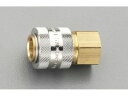 【お取り寄せ】エスコ 雌ねじカップリング 真鍮製 ワンプッシュ G1/2” EA140GB-4 エアチューブ ホース 流体継手 チューブ 生産加工 作業 工具(4)