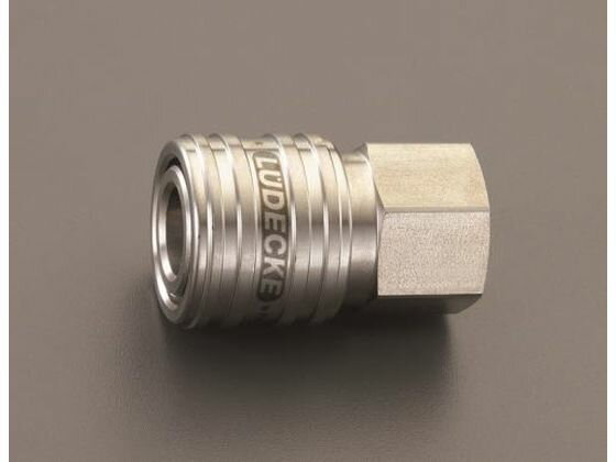 【レビュー投稿で100円OFFクーポン】【お取り寄せ】エスコ 雌ねじカップリング ステンレス製 ワンプッシュ G1／2