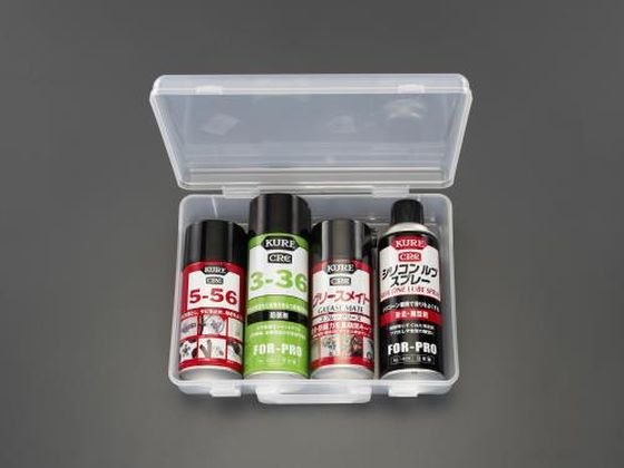 【レビュー投稿で100円OFFクーポン】【お取り寄せ】エスコ 防錆潤滑スプレーセット ケース入 4本組 EA920KS 防錆潤滑スプレー 防錆潤滑剤 防錆剤 潤滑剤 潤滑 接着 補修 溶接