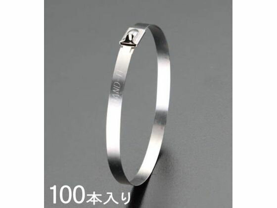 【レビュー投稿で100円OFFクーポン】【お取り寄せ】エスコ 結束バンド SUS304 100本 4.6×520mm EA463FM-14 ホースバンド 配管材