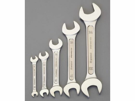 【レビュー投稿で100円OFFクーポン】【お取り寄せ】エスコ 両口スパナ ステンレス製 5本組 5.5-24mm EA615BS スパナ レンチ プーラー 作業用品 工具