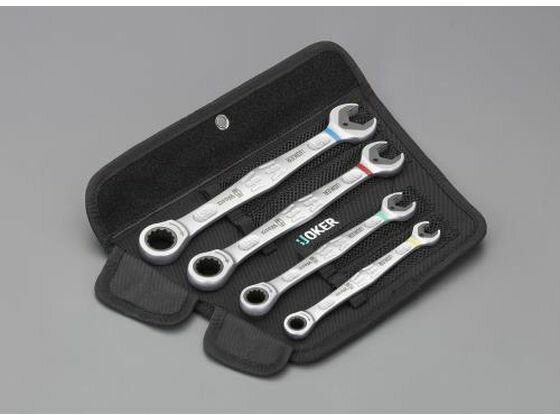 【レビュー投稿で100円OFFクーポン】【お取り寄せ】エスコ コンビネーションレンチ ラチェット式 4本組 EA614WA コンビネーションスパナ レンチ スパナ プーラー 作業用品 工具