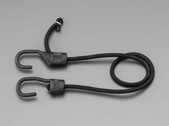 【レビュー投稿で100円OFFクーポン】【お取り寄せ】エスコ バンジーコード 調整式 フック付 ブラック 900mm EA628W-25B トラックロープ 荷締...