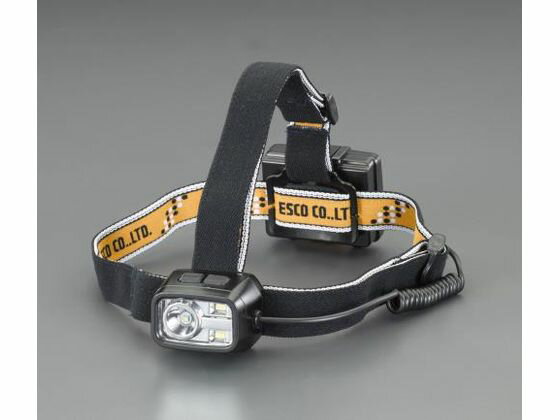 乐天商城 - 【レビュー投稿で100円OFFクーポン】【お取り寄せ】エスコ ヘッドライト LED 強・中・弱・点滅 単3×3本 EA758RW-38 作業灯 物流 現場 安全 作業