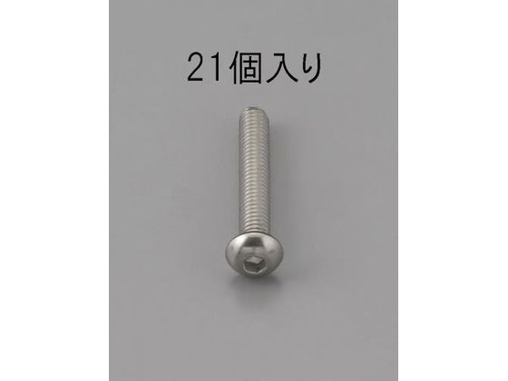 【レビュー投稿で100円OFFクーポン】【お取り寄せ】エスコ 六角穴付鍋頭ボルト ステンレス製 21本 M3×1..