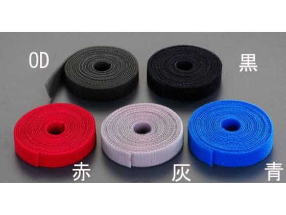 【お取り寄せ】エスコ マジックバンド 両面 灰 20mm×6.0m EA944M-28 結束用面ファ