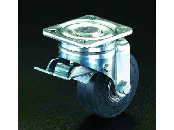【お取り寄せ】エスコ キャスター 自在金具 前輪ブレーキ付 125mm EA986HJ-12 台車 