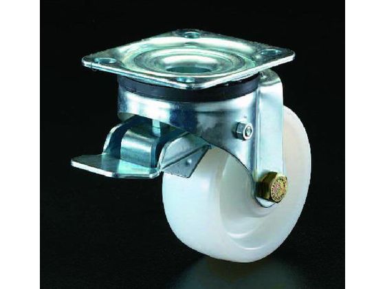 【お取り寄せ】エスコ キャスター 自在金具 前輪ブレーキ付 75mm EA986HM-1 台車 カー