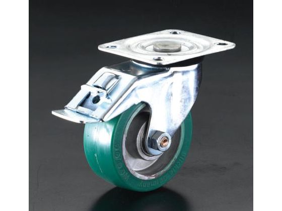 【レビュー投稿で100円OFFクーポン】【お取り寄せ】エスコ キャスター 自在金具 後輪ブレーキ付 160mm EA986JK-3 台車 カートラック キャスター タイヤ 作業