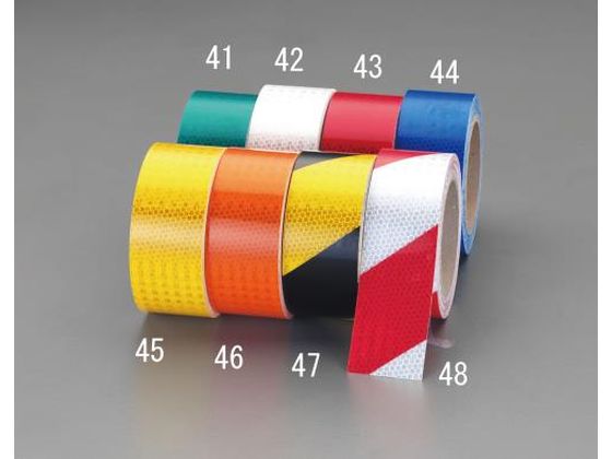 【レビュー投稿で100円OFFクーポン】【お取り寄せ】エスコ ハイレベル反射テープ 赤・白 50mm×9.1m EA9..