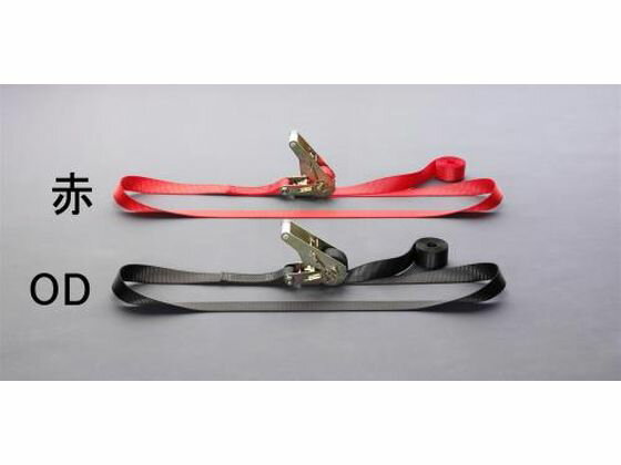 【お取り寄せ】エスコ ベルト荷締機 エンドレス型 赤 1650kg 50mm×8.0m ベルト荷締機 物流 作業