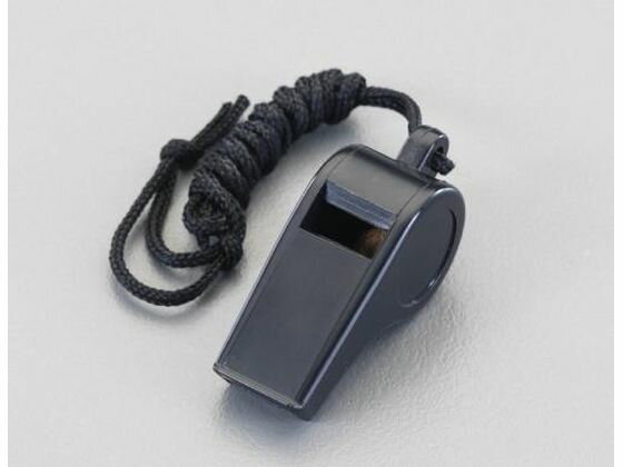 【レビュー投稿で100円OFFクーポン】【お取り寄せ】エスコ ホイッスル 黒 プラスティック製 60mm 13g E..