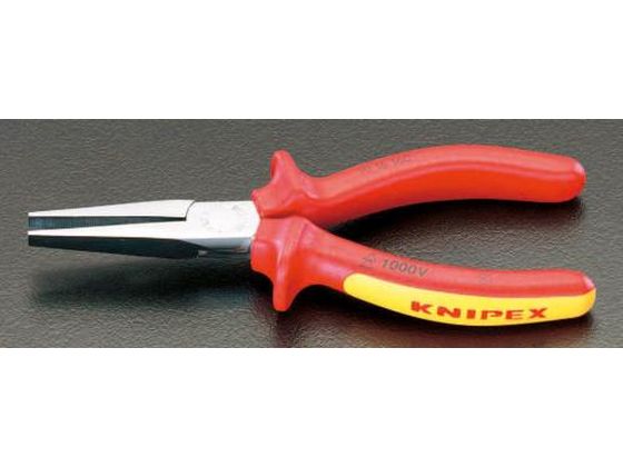 樂天商城 - 【レビュー投稿で100円OFFクーポン】【お取り寄せ】エスコ 絶縁ロングノーズプライヤー グリップ付 メッキ 160mm EA640DC 弱電用絶縁工具 空調 電設資材 作業用品 工具