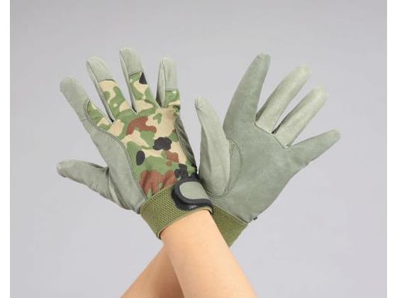 【お取り寄せ】エスコ 手袋 豚革 迷彩色 LL EA353JC-3 作業用手袋 安全保護 研究用