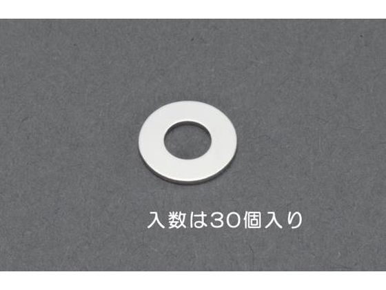 【仕様】●材質：真鍮（ニッケルメッキ）●呼：M5●内径×外径×厚み：5×12×0．8mm●入数：30個【備考】※メーカーの都合により、パッケージ・仕様等は予告なく変更になる場合がございます。【検索用キーワード】エスコ　ESCO　えすこ　M5平ワッシャー(真鍮　30枚)　平ワッシャー真鍮30枚M5　ボルト、小ねじ、ナット、ワッシャー　小ねじ・ナット・ワッシャー　研究用総合機器用品　開発・試作支援　筐体・機構部材・金物　ネジ関連　EA949LX-550　EA949LX550　4548745812572　RPUP_02　R8950L