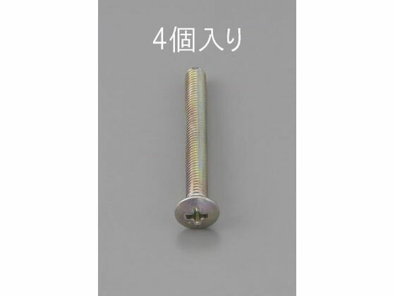 【お取り寄せ】エスコ 丸皿頭小ねじ 三価クロメート 4本 M6×45mm ネジ関連 筐体 機構部材 