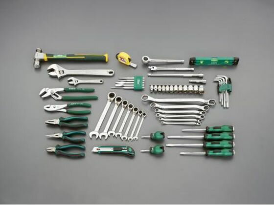 【マラソン限定★ポイント2倍】送料無料【お取り寄せ】エスコ 工具セット 3／8" 60個組 EA52-25 電気工..