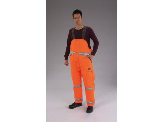 【レビュー投稿で100円OFFクーポン】送料無料 【お取り寄せ】エスコ 防寒オーバーオール 注意色オレン..