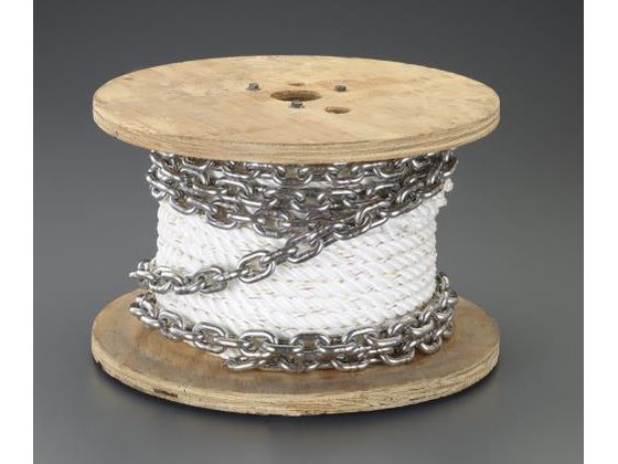 【ブラックフライデー限定★27日9:59迄店内ポイント2倍】送料無料 【お取り寄せ】エスコ チェーン&ロープ アンカー用 66m 7.9×14.2mm EA91...