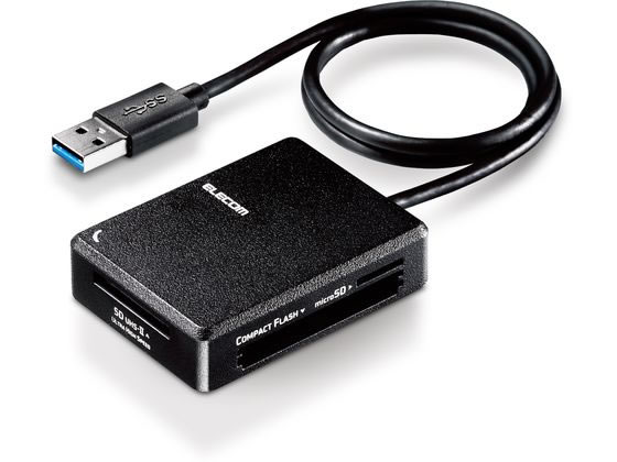 【楽天スーパーSALE限定★ポイント2倍＆2,000円クーポン】【お取り寄せ】エレコム カードリーダー USB3.0 超高速 ブラック MR3-C402BK カードリーダー バーコードリーダー PC周辺機器 パソコン 家電