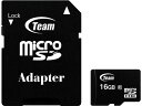 y񂹁zTEAM microSDHCJ[h 16GB C10 TG016G0MC28A microSD SDHC[J[h L^fBA e[v