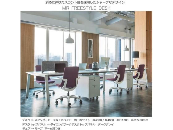 【レビュー投稿で100円OFFクーポン】 【メーカー直送】Garage MRフリースタイルデスク スタンダード W4000×D1200【代引不可】【組立・設置・送料無料】 幅 フリーアドレスデスク オフィスデスク 事務机 オフィス家具 [2]