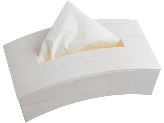 【スーパーSALE限定★2,000円クーポン&11日9:59迄ポイント2倍】【お取り寄せ】伊勢藤 ティッシュケースBow ウッディホワイト I-592 ペーパーボックス [3]