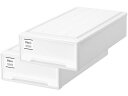 【ポイント10%バック★18日9:59迄】送料無料 天馬 Fits フィッツケース スリム ホワイト 奥行74cm 2個 クローゼット 衣料収納 収納家具 インテリア 収納