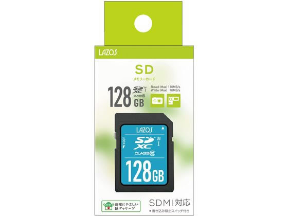 Lazos SDXC[J[h 128GB L-B128SDHX10-U3 SDJ[h SDHCJ[h L^fBA e[v