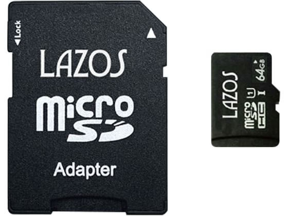 Lazos microSDXC[J[h 64GB L-B64MSD10-U3 microSD SDHC[J[h L^fBA e[v