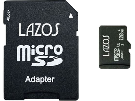 Lazos microSDXC[J[h 128GB L-B128MSD10-U3 microSD SDHC[J[h L^fBA e[v