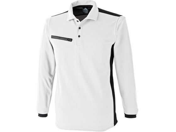【お取り寄せ】CUC リフレクション長袖ポロ シロ S 1710-18-S ポロシャツ 長袖 シャツ Tシャツ トレーナー ユニフォーム