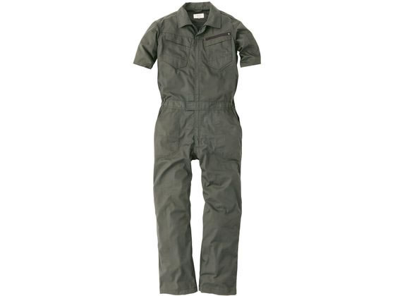 Short Sleeves - 【レビュー投稿で100円OFFクーポン】【お取り寄せ】CUC コスパリップストップ半袖ツナギ OD 4L 9211-10-4L つなぎ 春夏 作業服 ユニフォーム