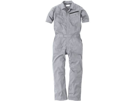 【マラソン限定★ポイント2倍】【お取り寄せ】CUC コスパリップストップ半袖ツナギ シルバー 6L 9211-26-6L つなぎ 春夏 作業服 ユニフォーム