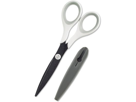 Work Scissors - 【レビュー投稿で100円OFFクーポン】【お取り寄せ】プラス はさみ フィットカットカーブ スリムスタイル ホワイトグレー SC-160SF はさみ 切る 文具 事務
