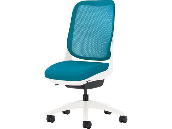 【楽天大感謝祭限定★26日9:59迄ポイント2倍】【メーカー直送】ライオン事務器 ライド 肘なし ターコイズブルー No.3560F-W【代引不可】【お客様組立】肘なし メッシュチェア オフィスチェア オフィス家具