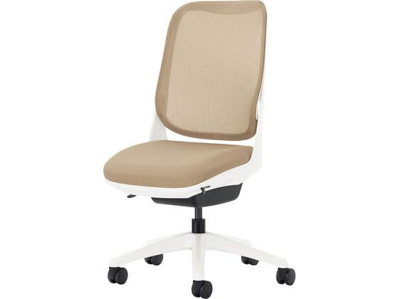 【レビュー投稿で100円OFFクーポン】【メーカー直送】ライオン事務器 ライド 肘なし サンドベージュ No.3560F-W【代引不可】【お客様組立】肘なし メッシュチェア オフィスチェア オフィス家具