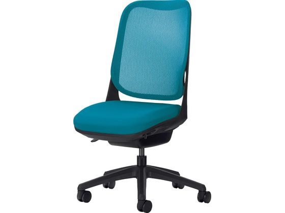 【楽天大感謝祭限定★26日9:59迄ポイント2倍】【メーカー直送】ライオン事務器 ライド 肘なし ターコイズブルー No.3565F-K【代引不可】【お客様組立】肘なし メッシュチェア オフィスチェア オフィス家具