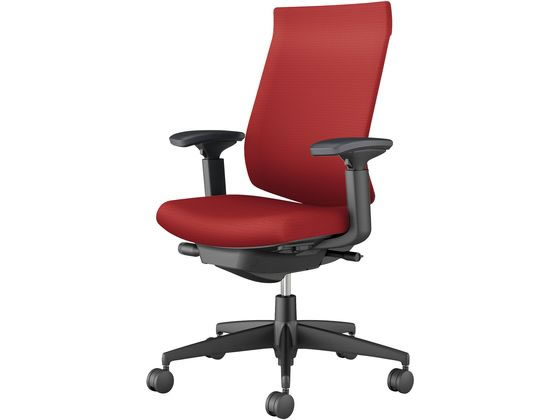 【マラソン限定2000円クーポン★ポイント2倍16日9:59迄】【メーカー直送】コクヨ ウィザード4 ハイバック ブラックシェル 可動肘 カーマイン(U)【代引不可】【組立・設置・送料無料】肘付き 可動肘タイプ 布張りチェア オフィスチェア オフィス家具