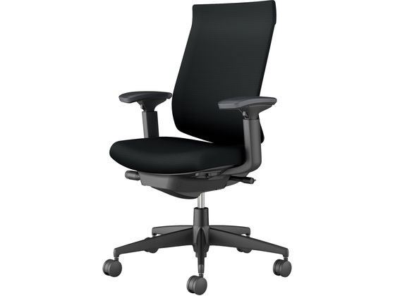 【楽天大感謝祭限定★26日9:59迄ポイント2倍】【メーカー直送】コクヨ ウィザード4 ハイバック ブラックシェル 可動肘 ブラック(U)【代引不可】【組立・設置・送料無料】肘付き 可動肘タイプ 布張りチェア オフィスチェア オフィス家具