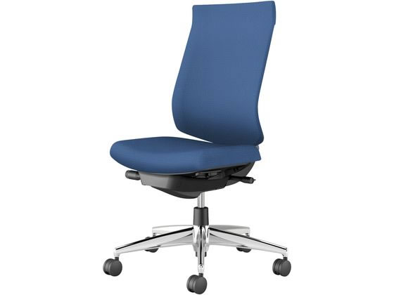 无附扶手 - 【マラソン限定★ポイント2倍】【メーカー直送】コクヨ ウィザード4 ハイバック ブラックシェル アルミ脚肘無 レザー マリン(W)【代引不可】【組立・設置・送料無料】肘なし 布張りチェア オフィスチェア オフィス家具