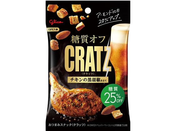 グリコ/クラッツ 糖質オフ チキンの黒胡椒仕立て 42gのサムネイル
