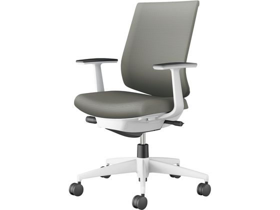 【マラソン限定★2,000円クーポン＆ポイント2倍】【メーカー直送】コクヨ ウィザード4 ローバック ホワイトシェル 白脚T型肘 ソフトグレー(W)【代引不可】【組立・設置・送料無料】肘付き 固定肘タイプ 布張りチェア オフィスチェア オフィス家具