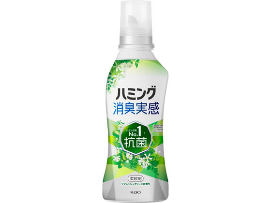 【レビュー投稿で100円OFFクーポン】KAO ハミング消臭実感 リフレッシュグリーンの香り 本体 510mL 柔..