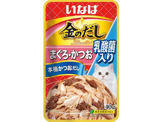 楽天ココデカウ【お取り寄せ】いなばペットフード 金のだしパウチ 乳酸菌入鮪鰹40g ウェットフード 猫 ペット キャット