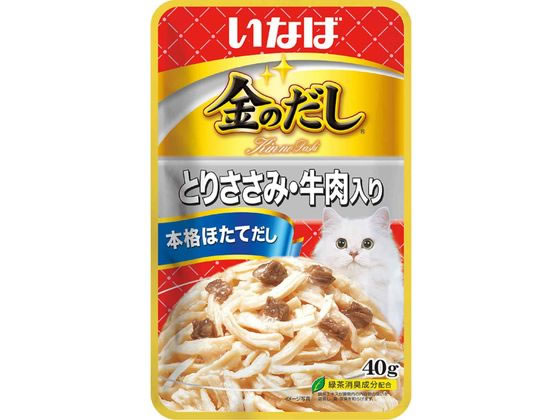 【お取り寄せ】いなばペットフード 金のだしパウチ ささみ・牛肉40g ウェットフード 猫 ペット キャット