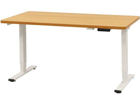 【楽天スーパーSALE限定★ポイント2倍＆2,000円クーポン】【メーカー直送】Netforce 電動昇降デスク W1400 ホワイト脚×ナチュラル天板【代引不可】【お客様組立】電動昇降デスク スタンディングデスク 昇降デスク オフィスデスク 事務机 オフィス家具