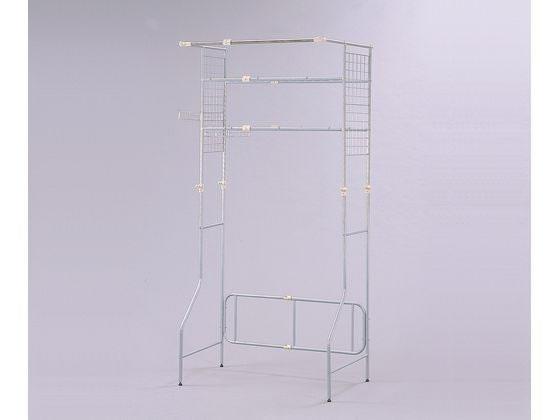 【レビュー投稿で100円OFFクーポン】【メーカー直送】アイリスオーヤマ ハンガーバー付ランドリーラック シルバー HLR-Y18【代引不可】浴室 トイレ 収納家具 インテリア 収納