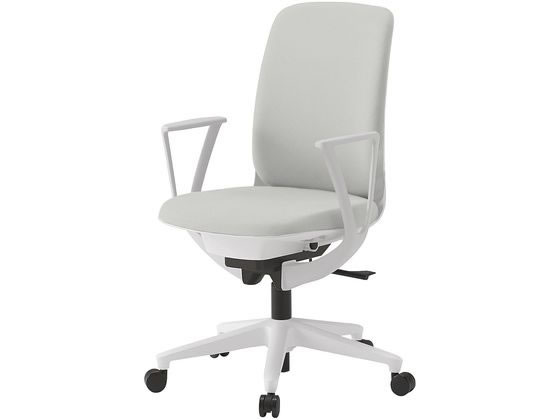 【メーカー直送】イトーキ トルテU ハイバック肘付 レザー ナイロン 白×オフホワイト【代引不可】 肘付き　固定肘タイプ レザーチェア オフィスチェア オフィス家具